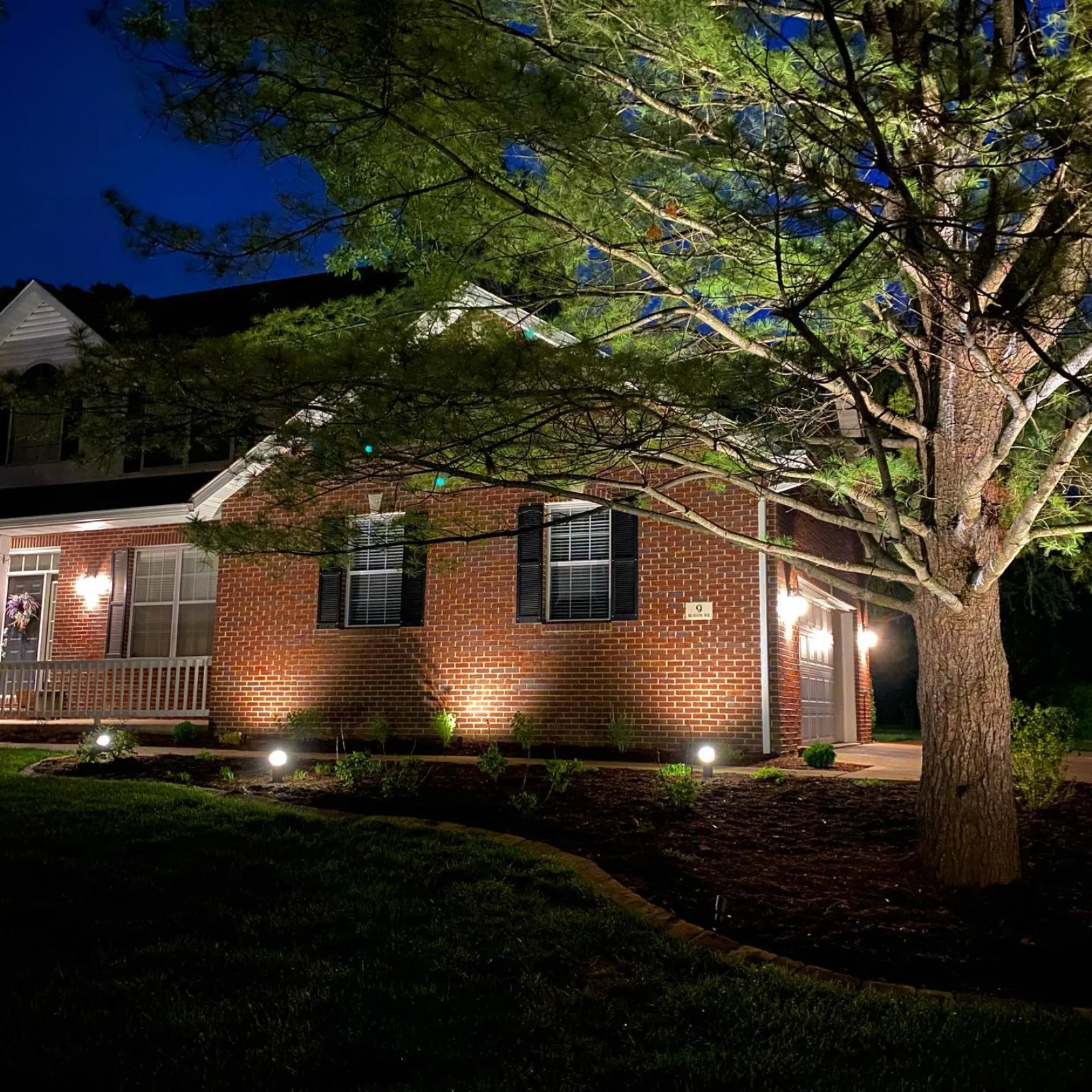 Home and landscape lighting after dark